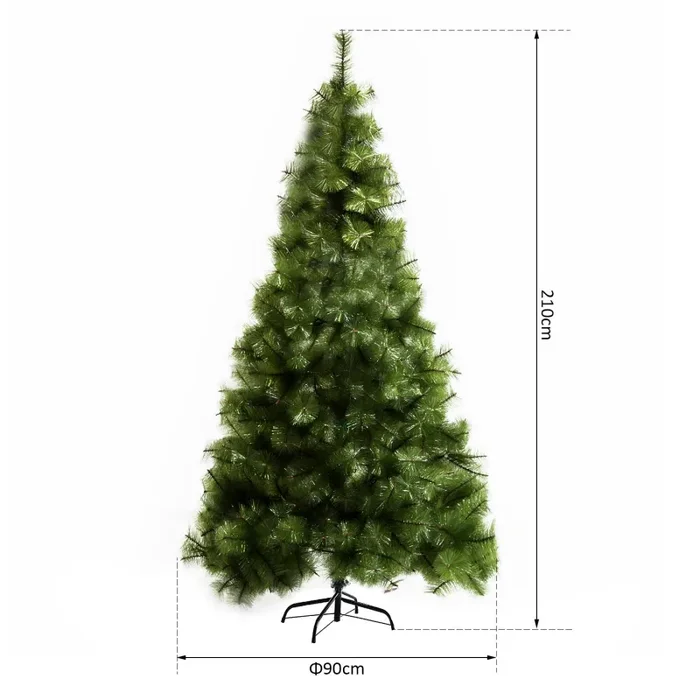 Albero di Natale Artificiale 210 cm 505 Rami Foltissimo Verdi - immagine 3