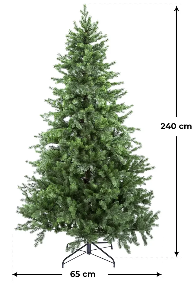Albero di Natale Artificiale Adami Monte Saccarello Verde Varie Misure - immagine 3