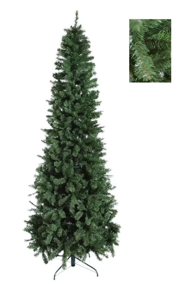Albero di Natale Artificiale Apertura ad Ombrello Kentucky Slim Verde Varie Misure - immagine 2