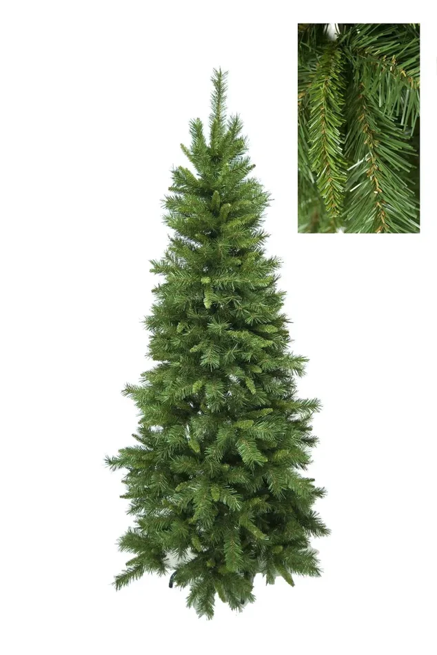Albero di Natale Artificiale H168 cm Abete Mixed Slim 541 Tips Verde