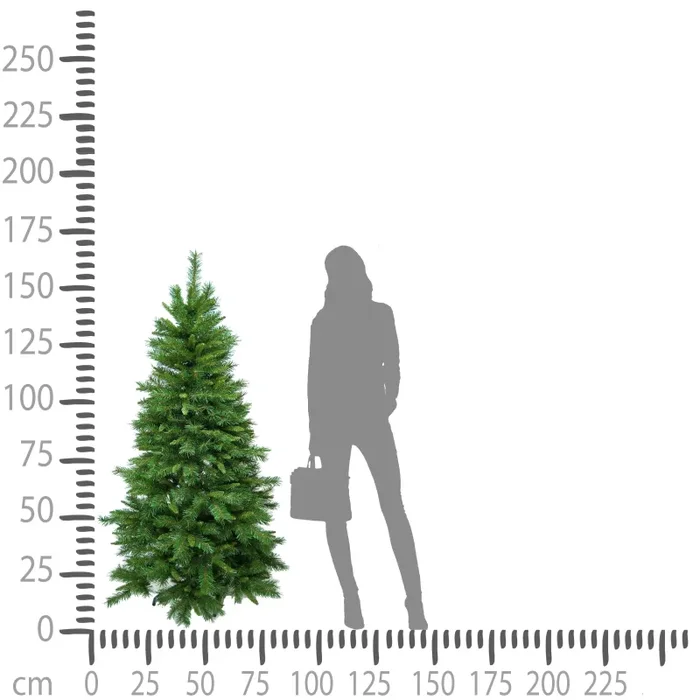 Albero di Natale Artificiale H168 cm Abete Mixed Slim 541 Tips Verde - immagine 3