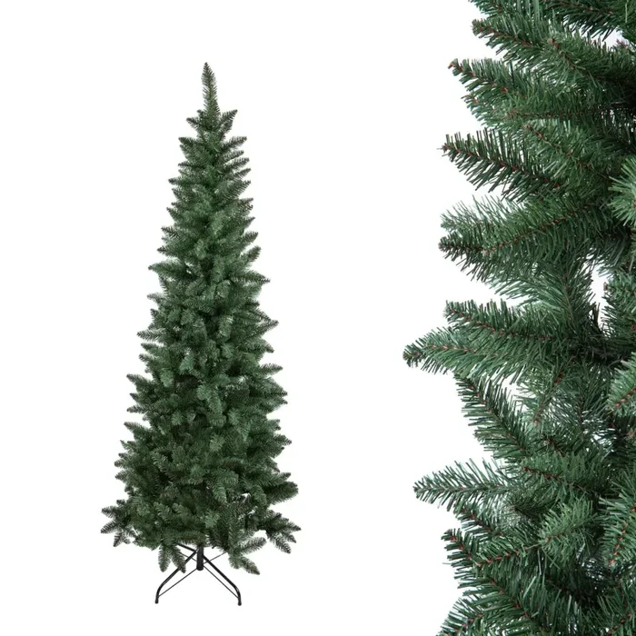Albero di Natale Artificiale H180 cm Abete Douglas Slim 465 Tips Verde