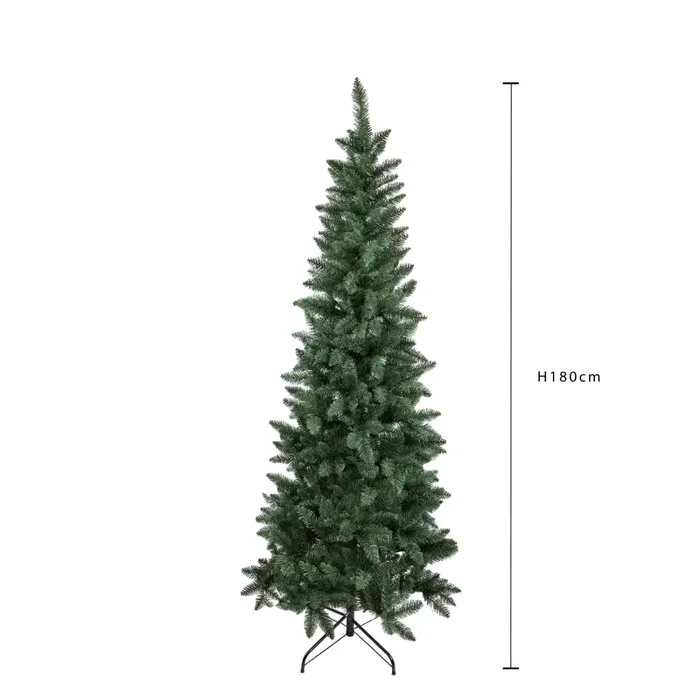 Albero di Natale Artificiale H180 cm Abete Douglas Slim 465 Tips Verde - immagine 2