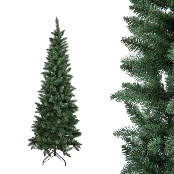 Albero di Natale Artificiale H180 cm Abete Douglas Slim 465 Tips Verde - immagine 3