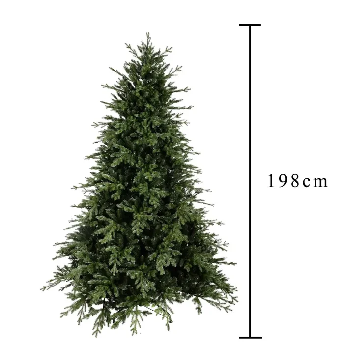Albero di Natale Artificiale H198 cm Abete Monterosa con 3479 Tips Verde - immagine 2