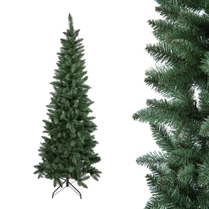 Albero di Natale Artificiale H210 cm Abete Douglas Slim 669 Tips Verde