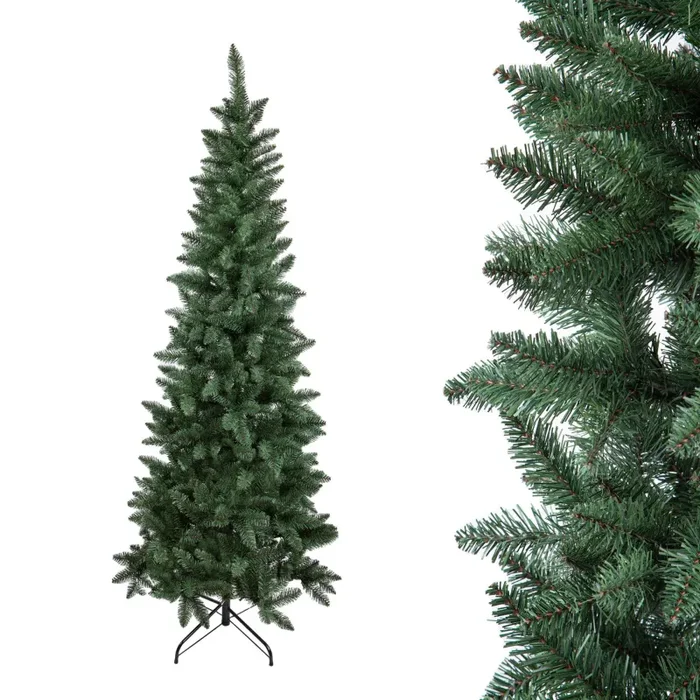 Albero di Natale Artificiale H210 cm Abete Douglas Slim 669 Tips Verde - immagine 3