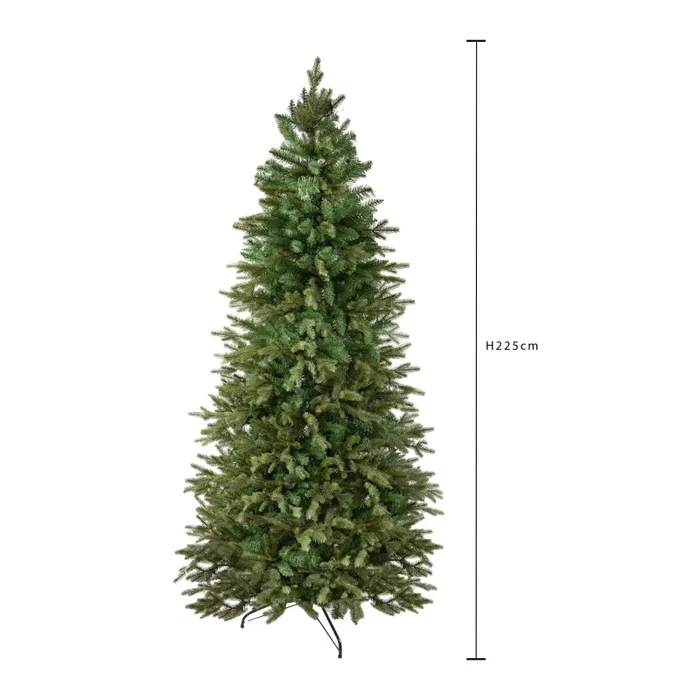 Albero di Natale Artificiale H230 cm Abete Cervino 1026 Tips Verde - immagine 2