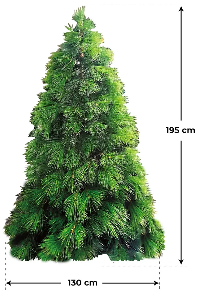 Albero di Natale Artificiale Vesuvio Lux Verde Varie Misure - immagine 2