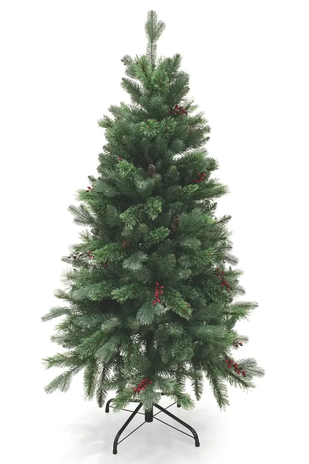 Albero di Natale con Bacche e Pigne Soriani Toronto Verde Vendita calda online