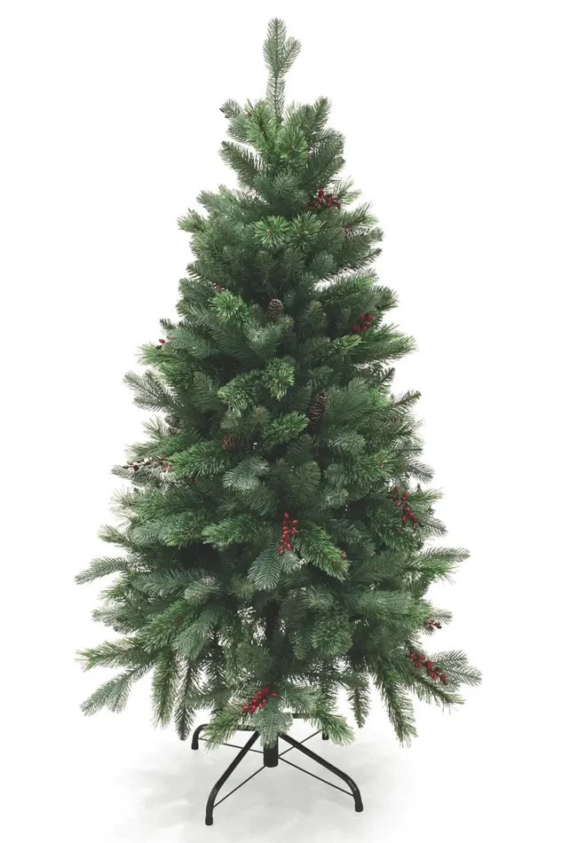 Albero di Natale con Bacche e Pigne Soriani Toronto Verde Vendita calda online - immagine 3