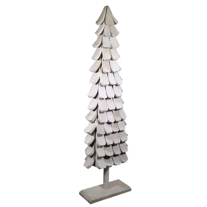 Albero di Natale in Legno di Paulownia H180cm Bianco