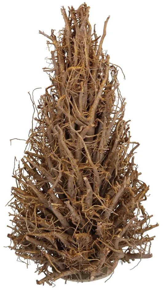 Albero di Natale in Legno Ø43×70 cm Oro