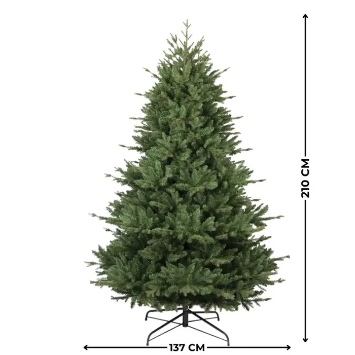 Albero di Natale realistico realizzato in PE+PVC di colore verde Vendita online - immagine 2