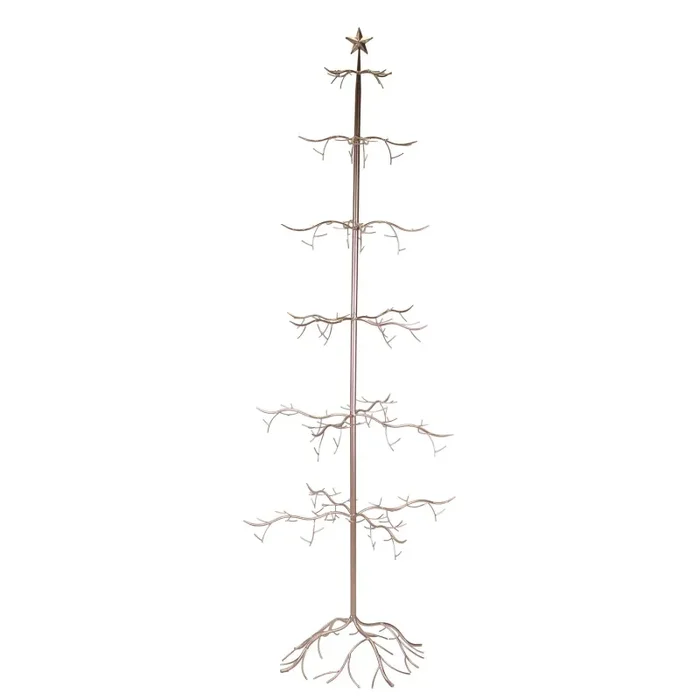 Albero Espositore di Natale in Metallo rame cm 73x73xh200 Online