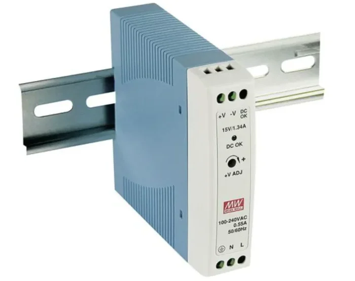Alimentatore MeanWell, MDR-20-5, 15 W 5 V Uscita 3 A, Din-Rail, Dispositivo - immagine 2