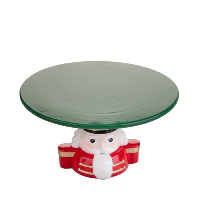 Alzatina Decorativa Natalizia Schiaccianoci 27 cm in Ceramica - immagine 2