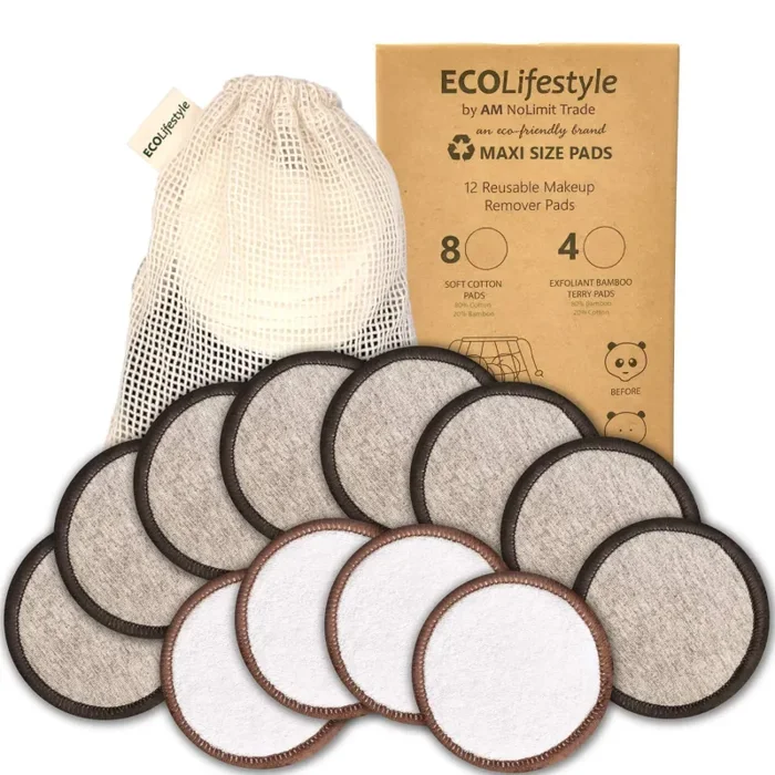 AM NT Dischetti Struccanti Lavabili in Bambù 12 Maxi Struccanti… Sconti