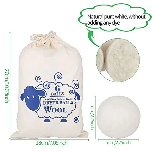 AMAYGA 6 XL Palline Asciugatrice,100% di Lana per… Fornitura - immagine 2