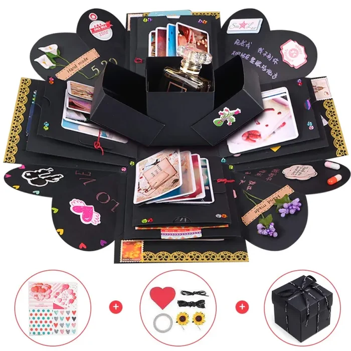 AMAYGA Scatola di Esplosione,Explosion Box Scrapbook Creative DIY Photo…