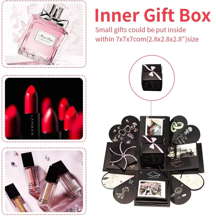 AMAYGA Scatola di Esplosione,Explosion Box Scrapbook Creative DIY Photo… - immagine 2