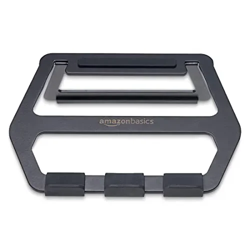 Amazon Basics – Supporto richiudibile in alluminio per PC portatili con display fino a 33 cm (13″), Nero Vendita calda online - immagine 3