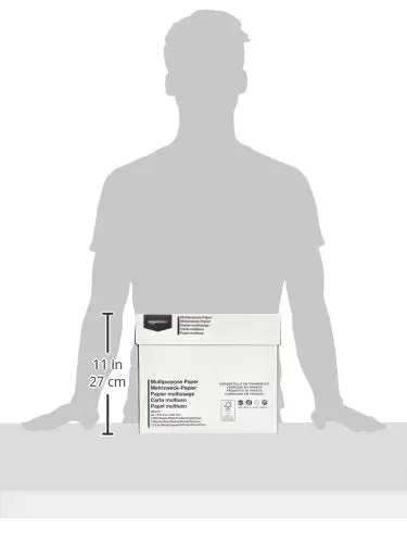 Amazon Basics Carta da stampa multiuso A4 80gsm, 2500 unità, 5 confezioni da 500, Bianco - immagine 2