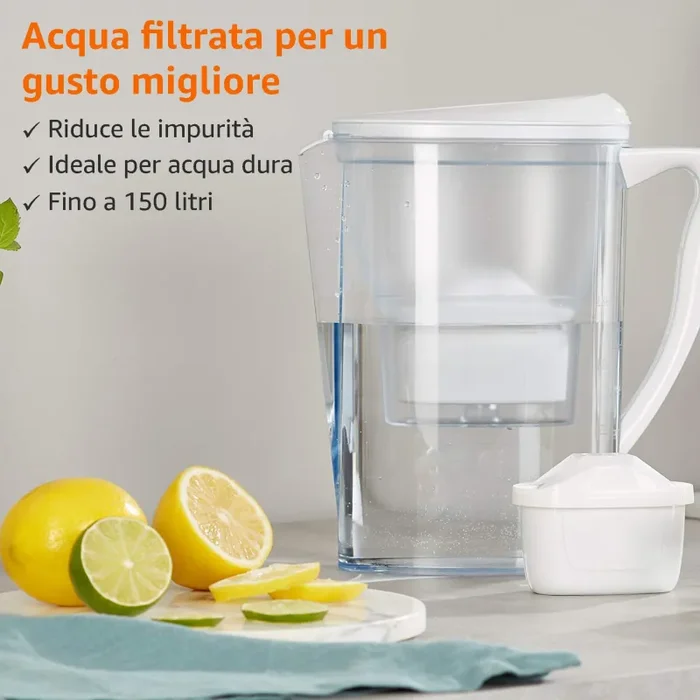Amazon Basics Filtri per acqua, adatto e compatibile con tutte le caraffe BRITA, incluse le PerfectFit, confezione da 6 - immagine 2
