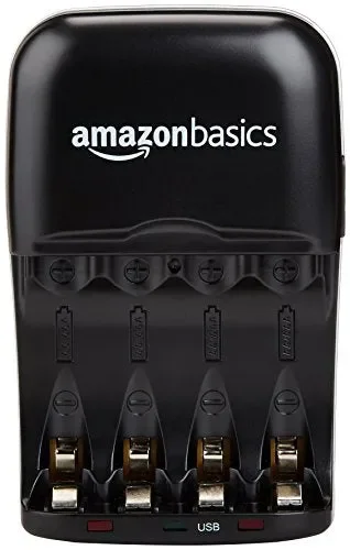 AmazonBasics – Carica batterie con porta USB per Ni-MH AA e AAA - immagine 2