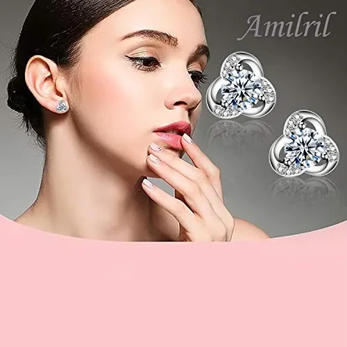 Amilril Orecchini Donna, Argento Sterling 925 con Zirconi Cubici, Regali per… - immagine 2