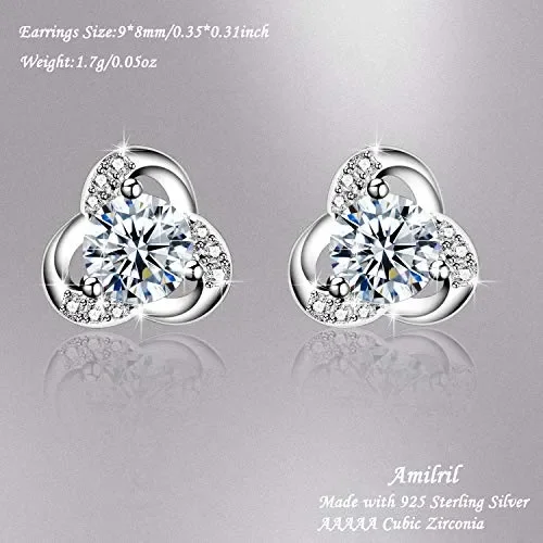 Amilril Orecchini Donna, Argento Sterling 925 con Zirconi Cubici, Regali per… - immagine 3
