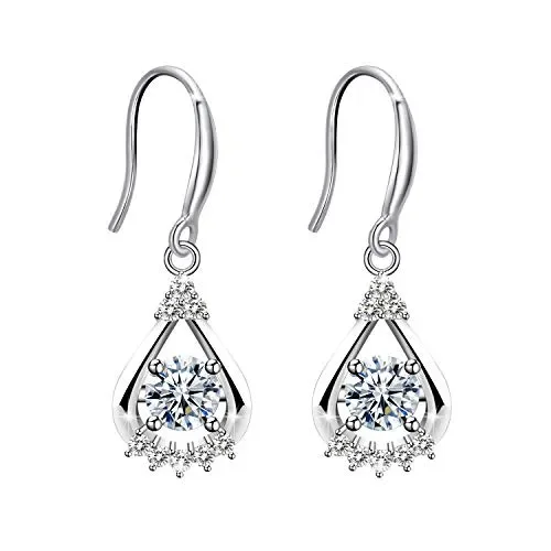 Amilril Orecchini Goccia Donna, Argento Sterling 925 con 5A Zirconi Cubici,…
