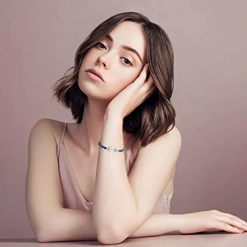 Amtier Braccialetti di Ancoraggio Perline Blu Unisex A - immagine 3