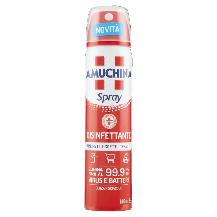 Amuchina Spray Disinfettante Virucida per Ambienti, Oggetti e Tessuti, 100 ml