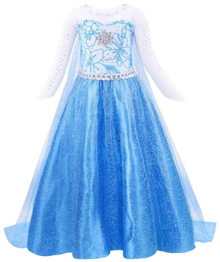 AmzBarley Regina delle Nevi Costume Principessa Vestito Abito per Bambina…