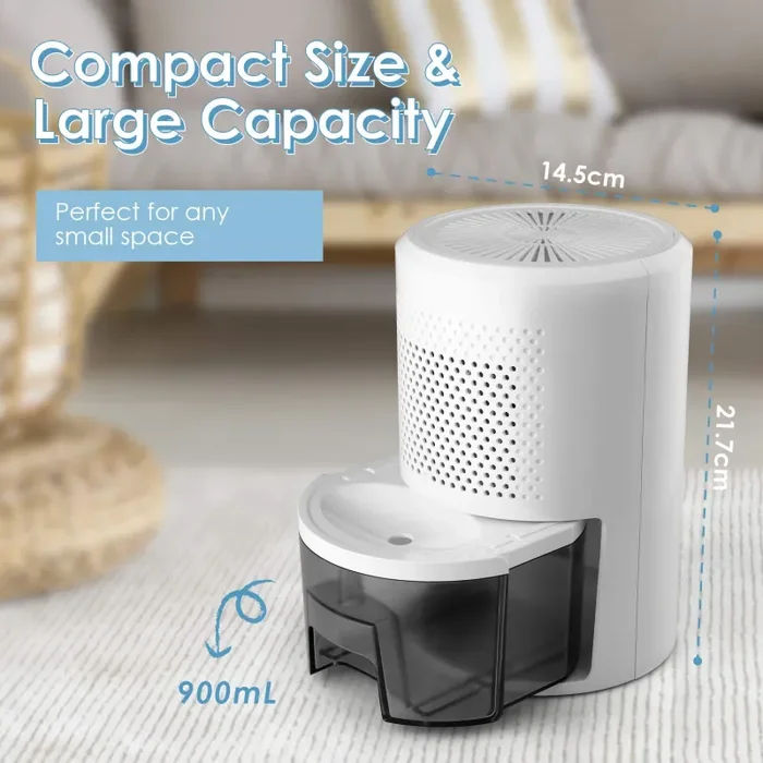Amzdeal 900ML Deumidificatore per Casa- Spegnimento Automatico,… - immagine 2