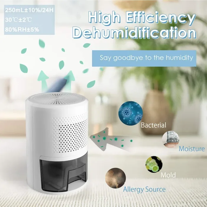 Amzdeal 900ML Deumidificatore per Casa- Spegnimento Automatico,… - immagine 3