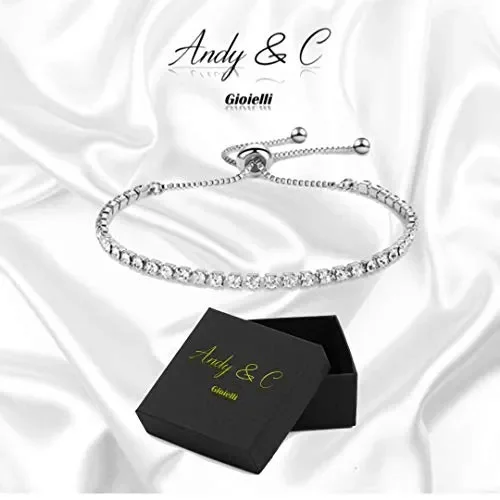 Andy & C Braccialetto Donna con Cristalli Elegante Scatola Gioielli… - immagine 2
