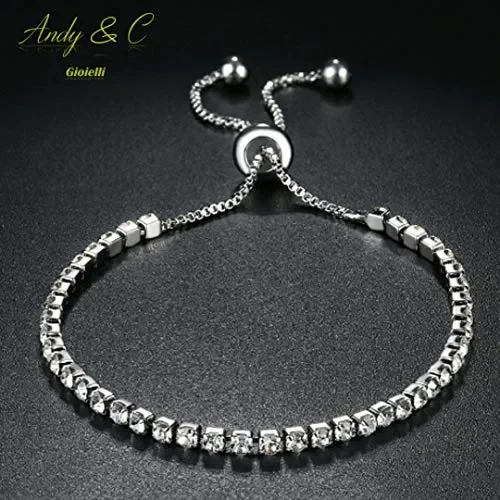 Andy & C Braccialetto Donna con Cristalli Elegante Scatola Gioielli… - immagine 3