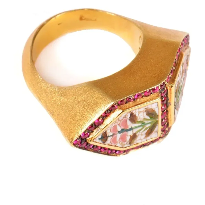 Anello Hibiscus con Micromosaico