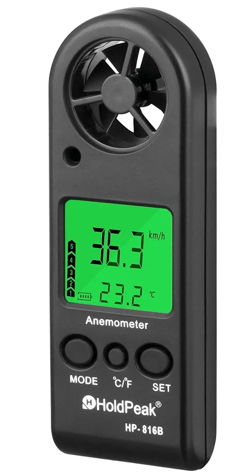Anemometer Handheld Wind Speed Meter Gauge HoldPeak 816b Anemometro Digitale