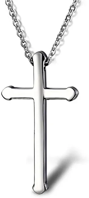 ANEWISH Acciaio Inossidabile Croce Pendente della Collana