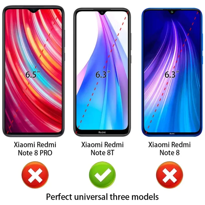 ANEWSIR 3X Pellicola Protettiva per Xiaomi Redmi Note 8T Vetro temperato,… - immagine 2