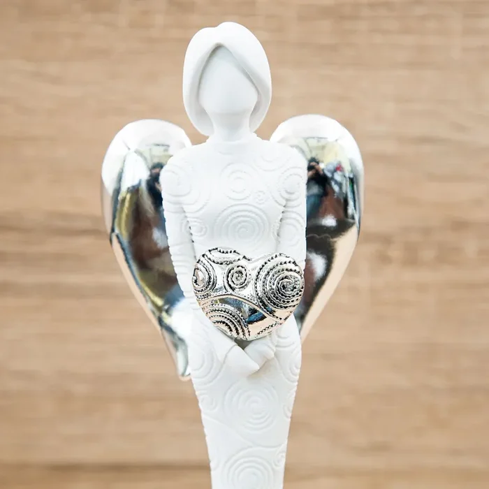 Angelo con Cuore Argento Lully Argenti - immagine 2