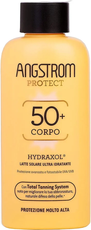 Angstrom Protect Latte Solare Ultra Idratante, Protezione Solare 50+ con Azione Nutriente e Prolungata, Indicata per Pelli Sensibili, 200 ml Vendita online
