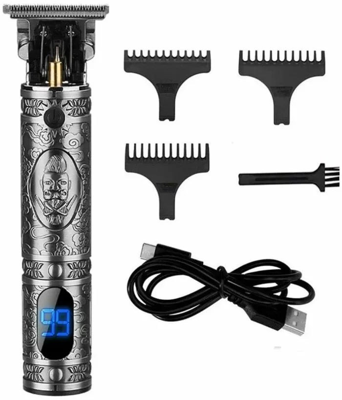 Anself Trimmer Elettrico per Uomo, Tagliacapelli, 03 Grigio Fumo