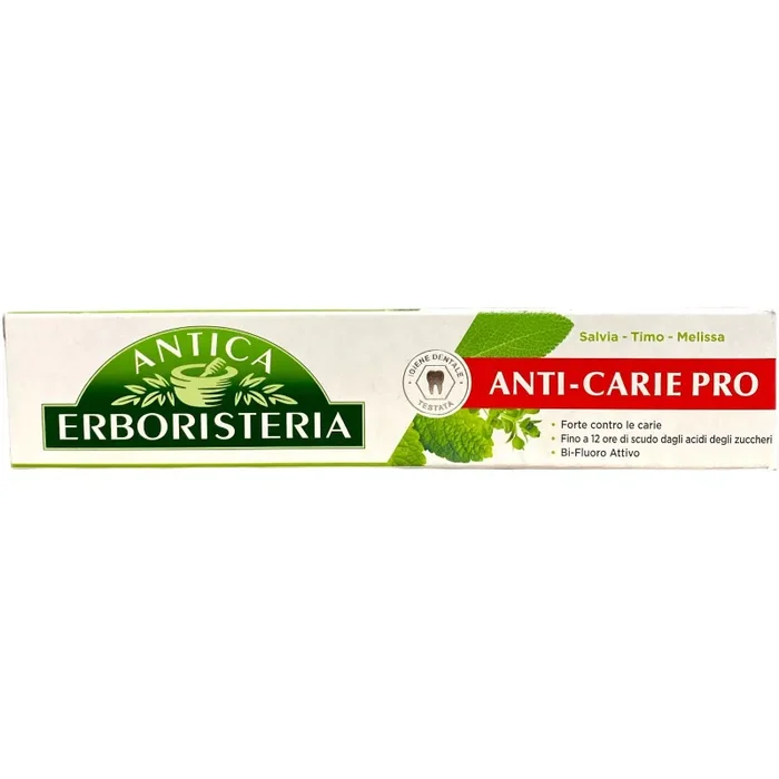 Antica erboristeria dentifricio anti carie pro con salvia timo e melissa 75 ml In saldo