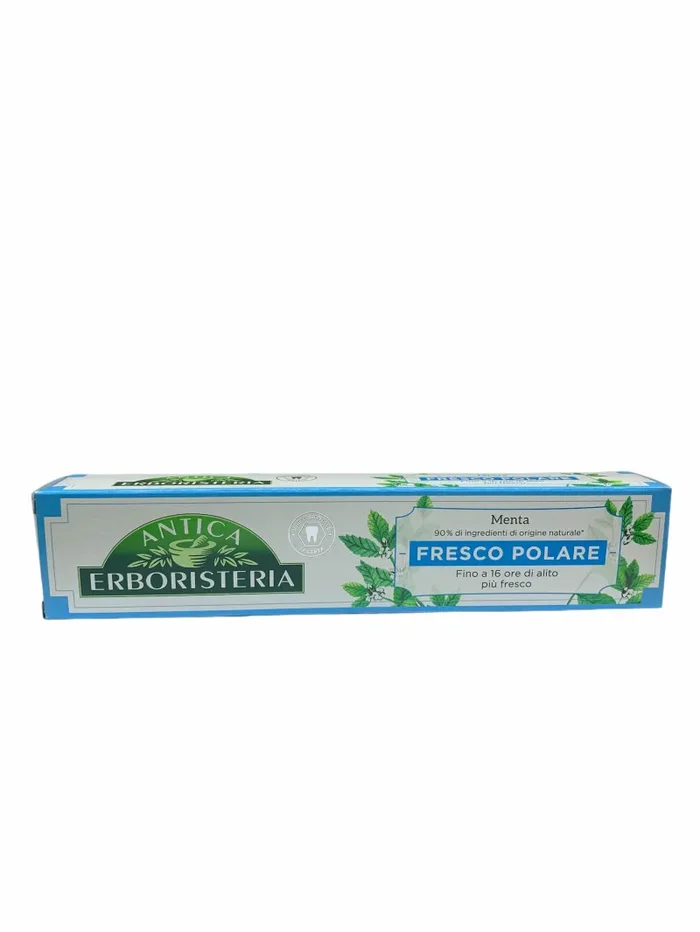 Antica Erboristeria Dentifricio Fresco Polare con Menta 75 ml – Azione Rinfrescante e Naturale per un’Alito Fresco a Lungo