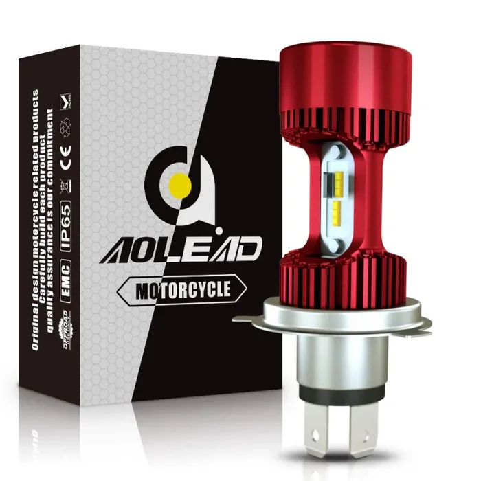 Aolead H4 LED Lampadina per Moto, 6400LM Lampada Abbaglianti e rossa Vendita calda online