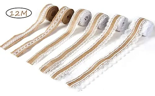 Aoligei Nastri Decorativi Tessuto, Iuta Passamaneria per Tessuti,…